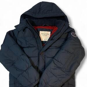 Abercrombie & Fitch Navy Puffer Jacket Size XL